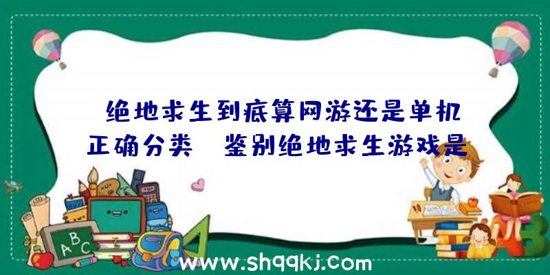 绝地求生到底算网游还是单机？正确分类！（鉴别绝地求生游戏是否为网络游戏）